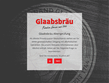 Tablet Screenshot of glaabsbraeu.de